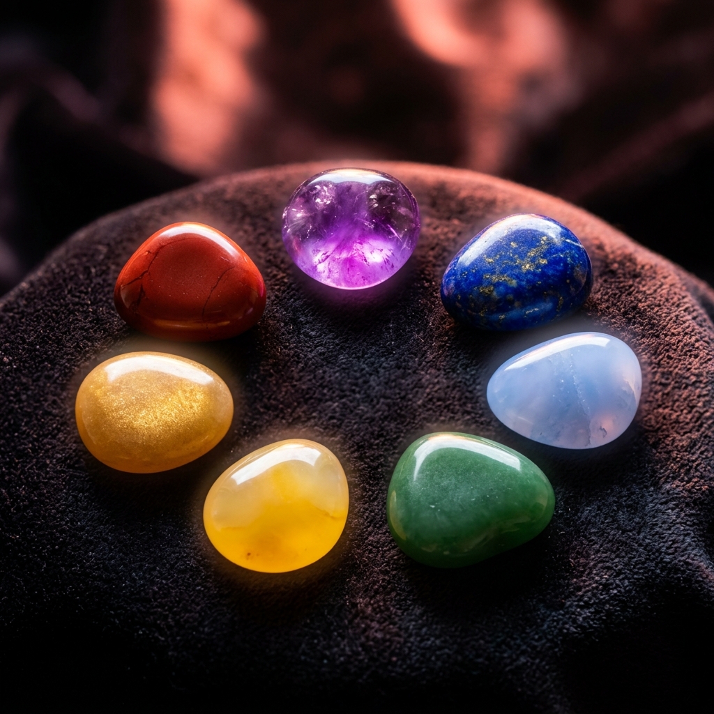 7 piedras preciosas chakra AO Infinity Mat amatista jade jaspe